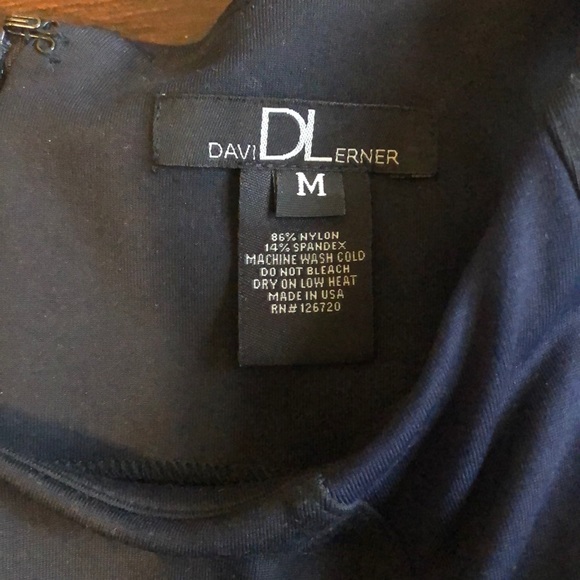 David Lerner Dark Blue Women’s Dress Sz M - Picture 2 of 3